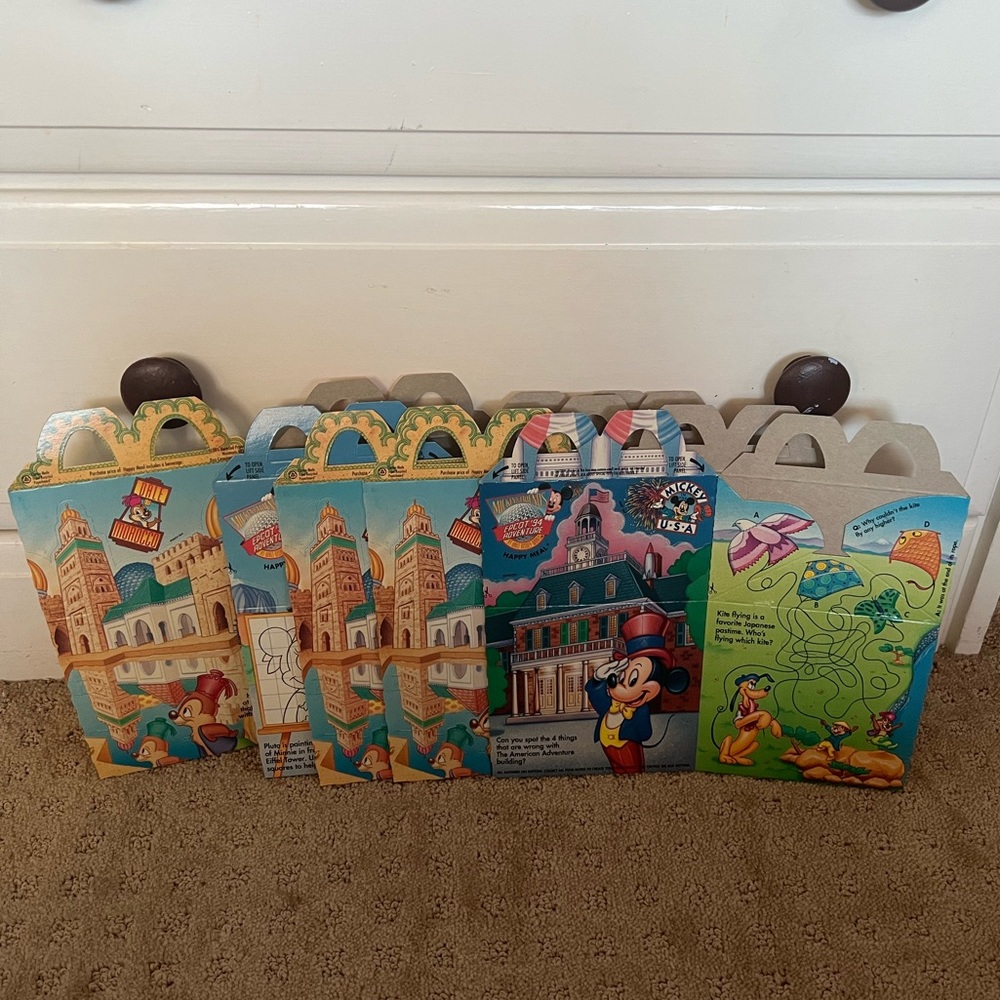 Mickey & Friends 1994 brand new happy meals boxes!